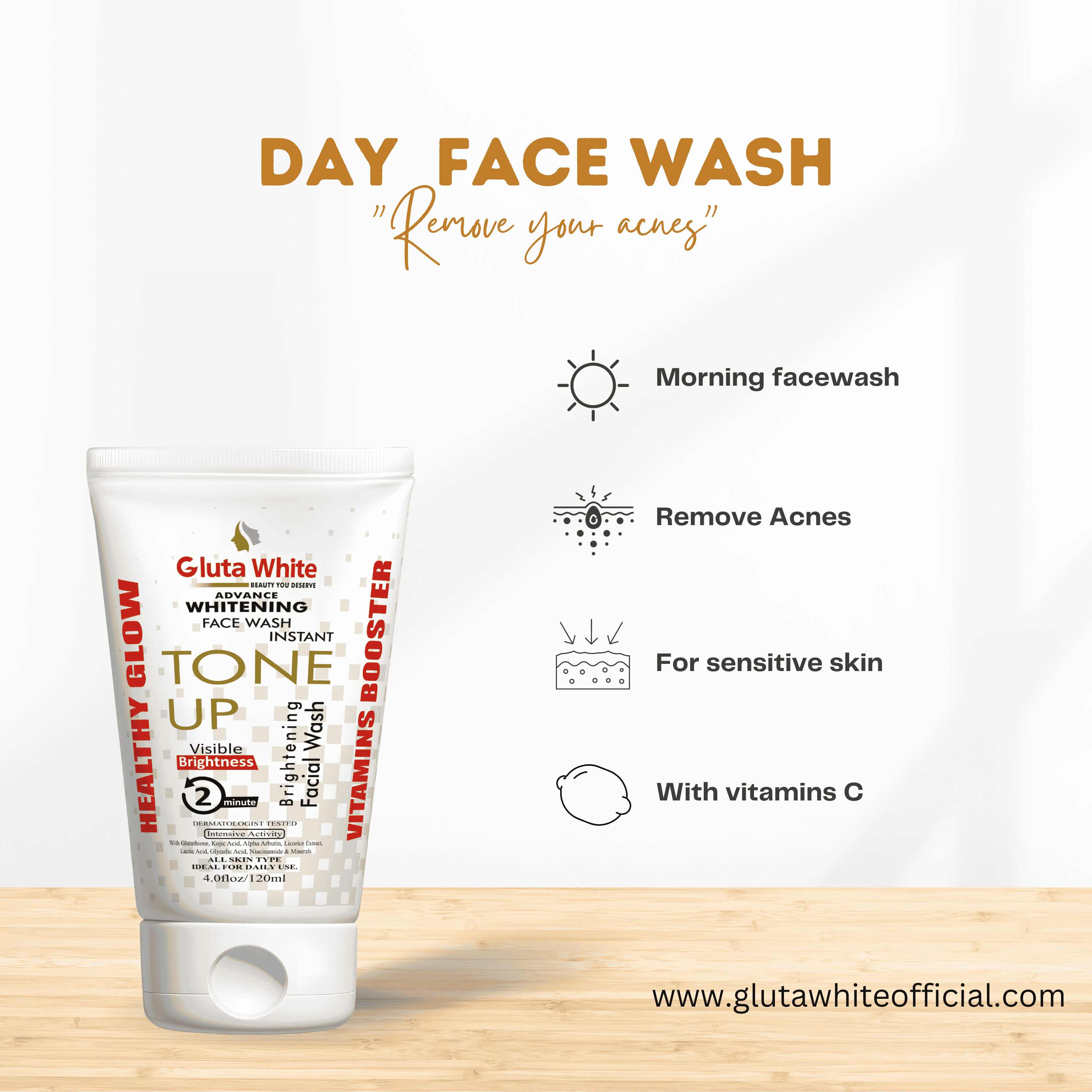 Gluta White Tonup Facewash