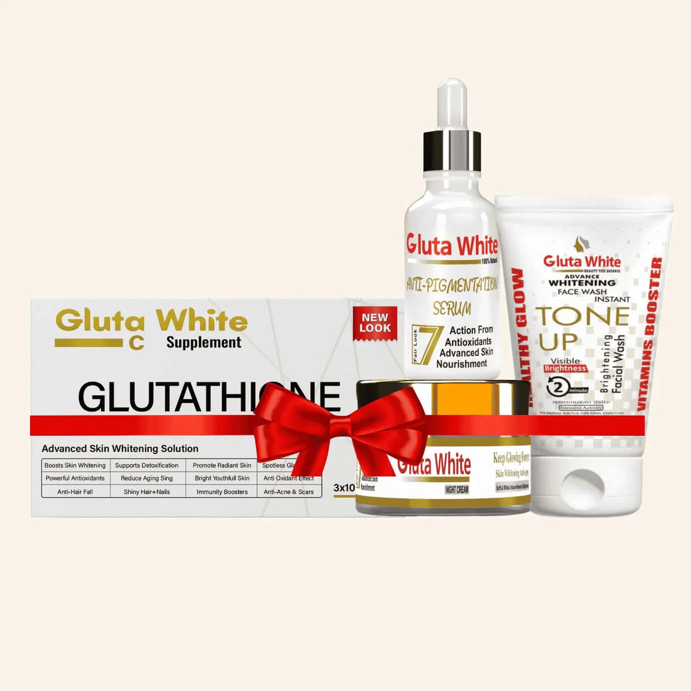 Gluta White Complete Skin Care Bundle | 4-in-1 Glow Kit Gluta White Complete Skin Care Bundle | 4-in-1 Glow Kit