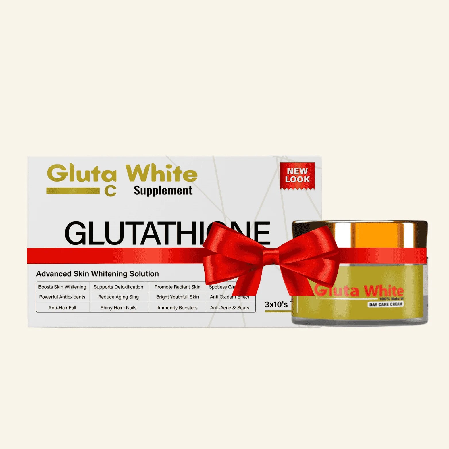 Gluta White Glutathione Capsule And Day Cream