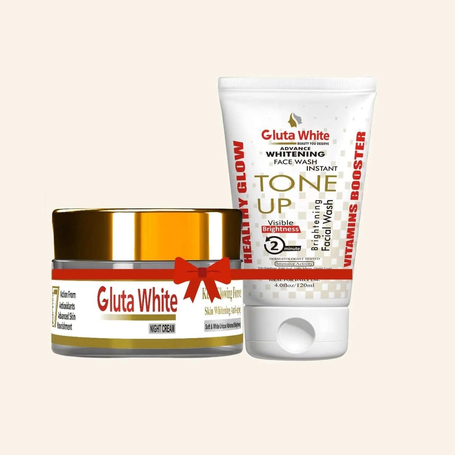 Gluta White Night Cream And Face Wash