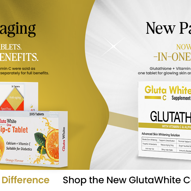 Gluta White Glutathione + Vitamin C Capsules (2 Months Course)