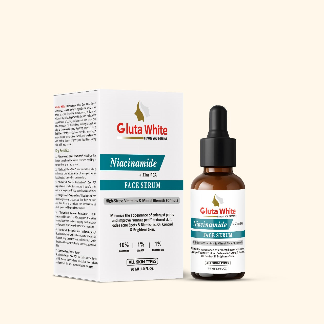 Gluta White Niacinamide + Zinc Serum