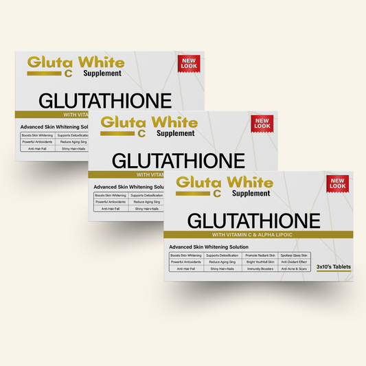 Gluta White Glutathione + Vitamin C Capsules (3 Months Course)